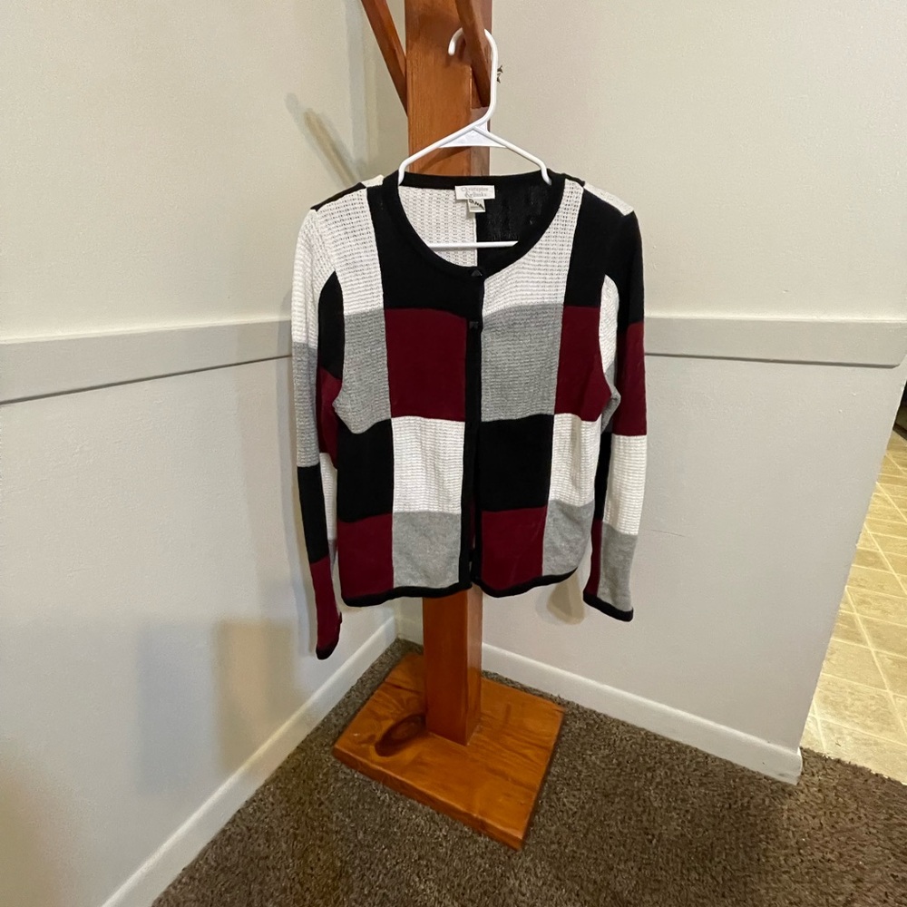 Christopher & Banks Black and White Knit Sweater
